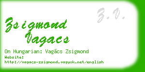 zsigmond vagacs business card